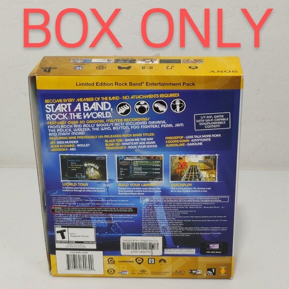PSP 3001 XPB / 98903 -EMPTY BOX ONLY- Limited Edition Rock Band Unplugged - Picture 4 of 7